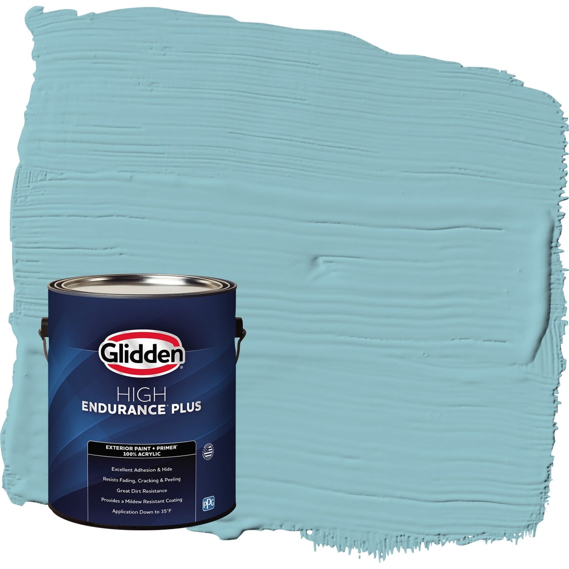 Glidden HEP Kingston Aqua / Blue Semi-Gloss Exterior Paint with Primer, 1 Gallon