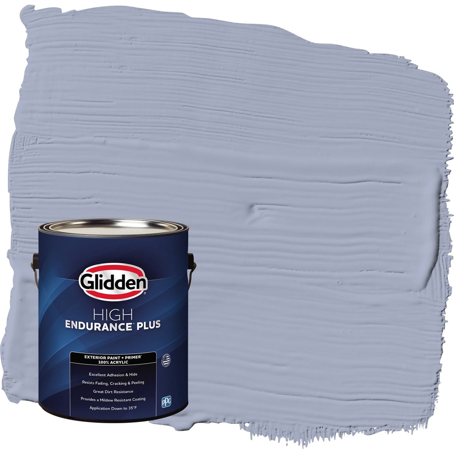 Glidden HEP Lilac Time / Purple Flat Exterior Paint with Primer, 1 Gallon