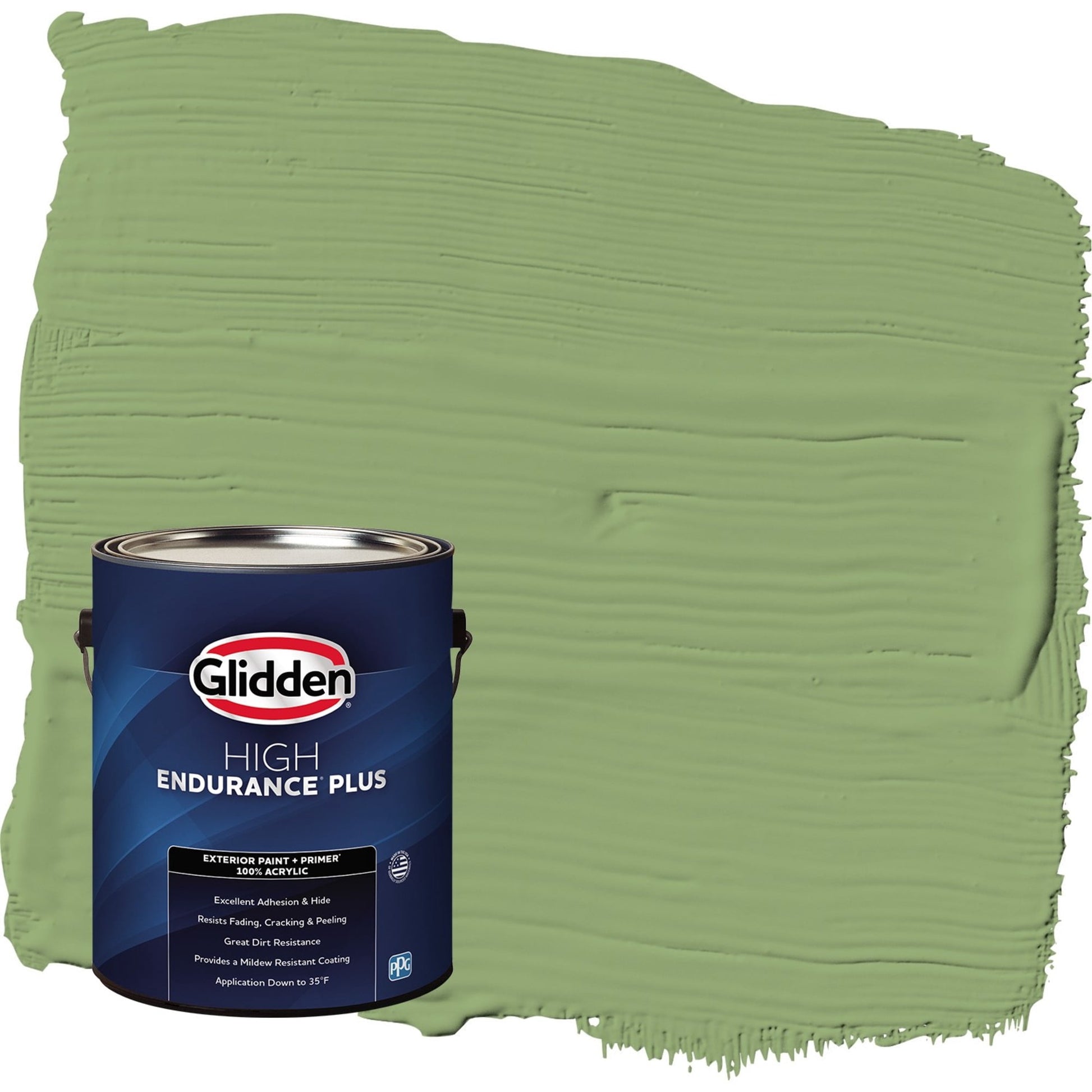 Glidden HEP Luscious Lime / Green Satin Exterior Paint with Primer, 1 Gallon