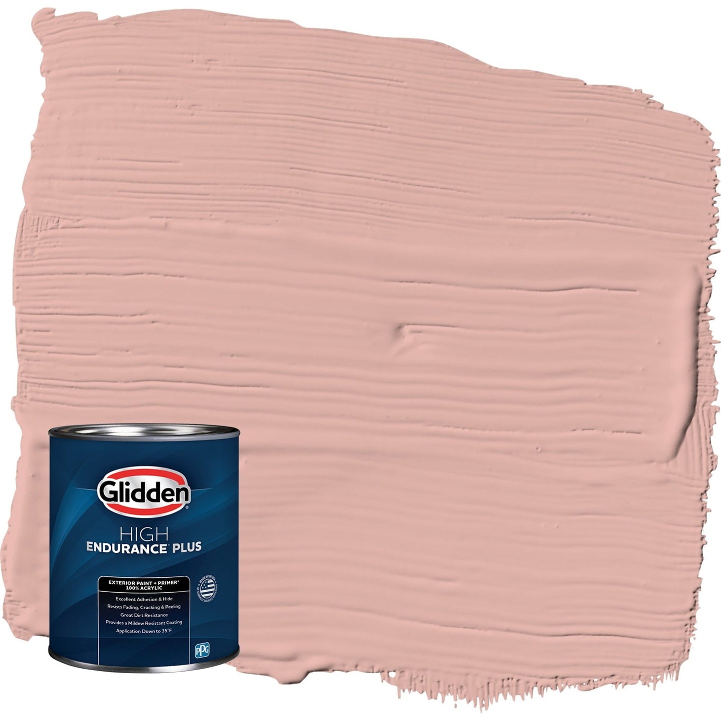 Glidden HEP Mesa Pink / Orange Satin Exterior Paint with Primer, 1 Quart