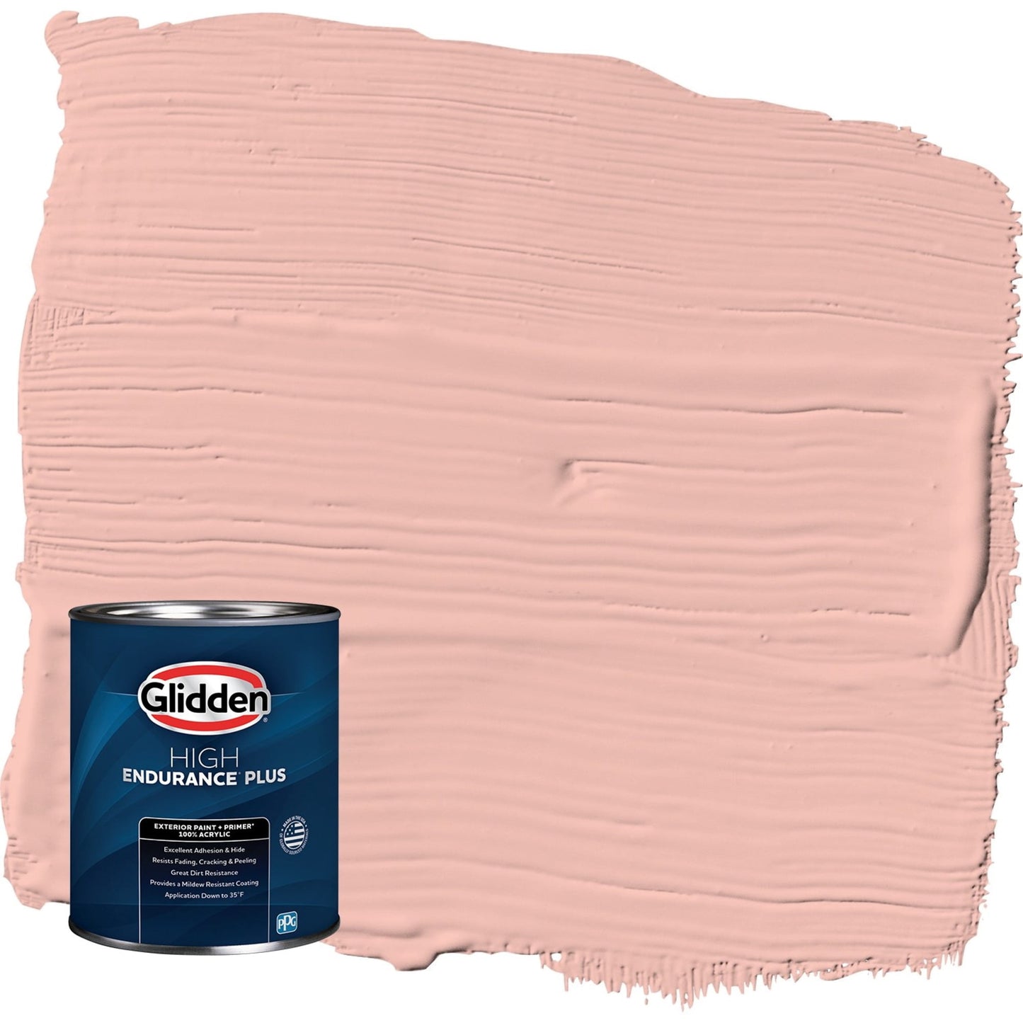 Glidden HEP Peach Beige / Red Satin Exterior Paint with Primer, 1 Quart