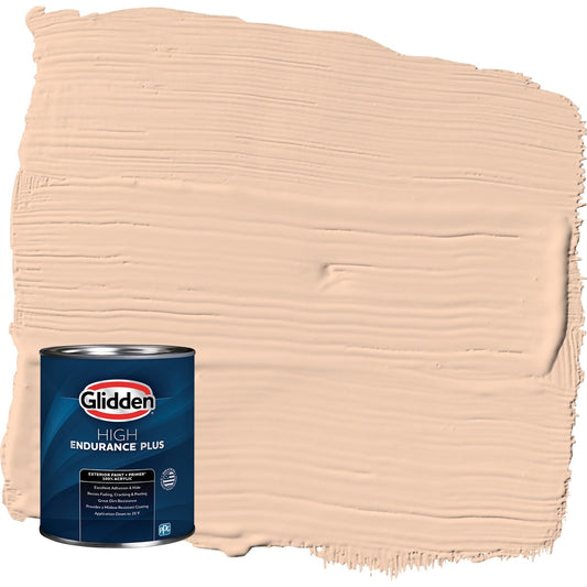 Glidden HEP Peach Darling / Orange Satin Exterior Paint with Primer, 1 Quart