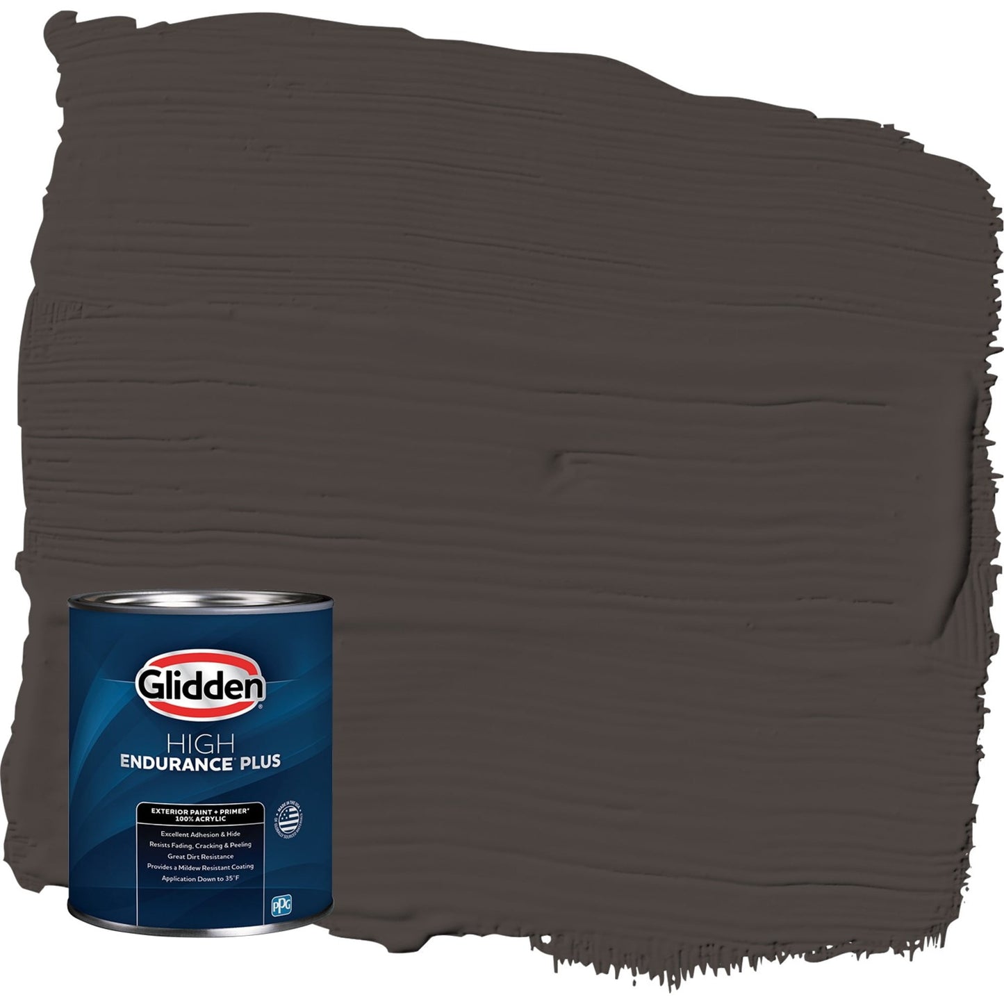Glidden HEP Phantom Mist / Brown Satin Exterior Paint with Primer, 1 Quart