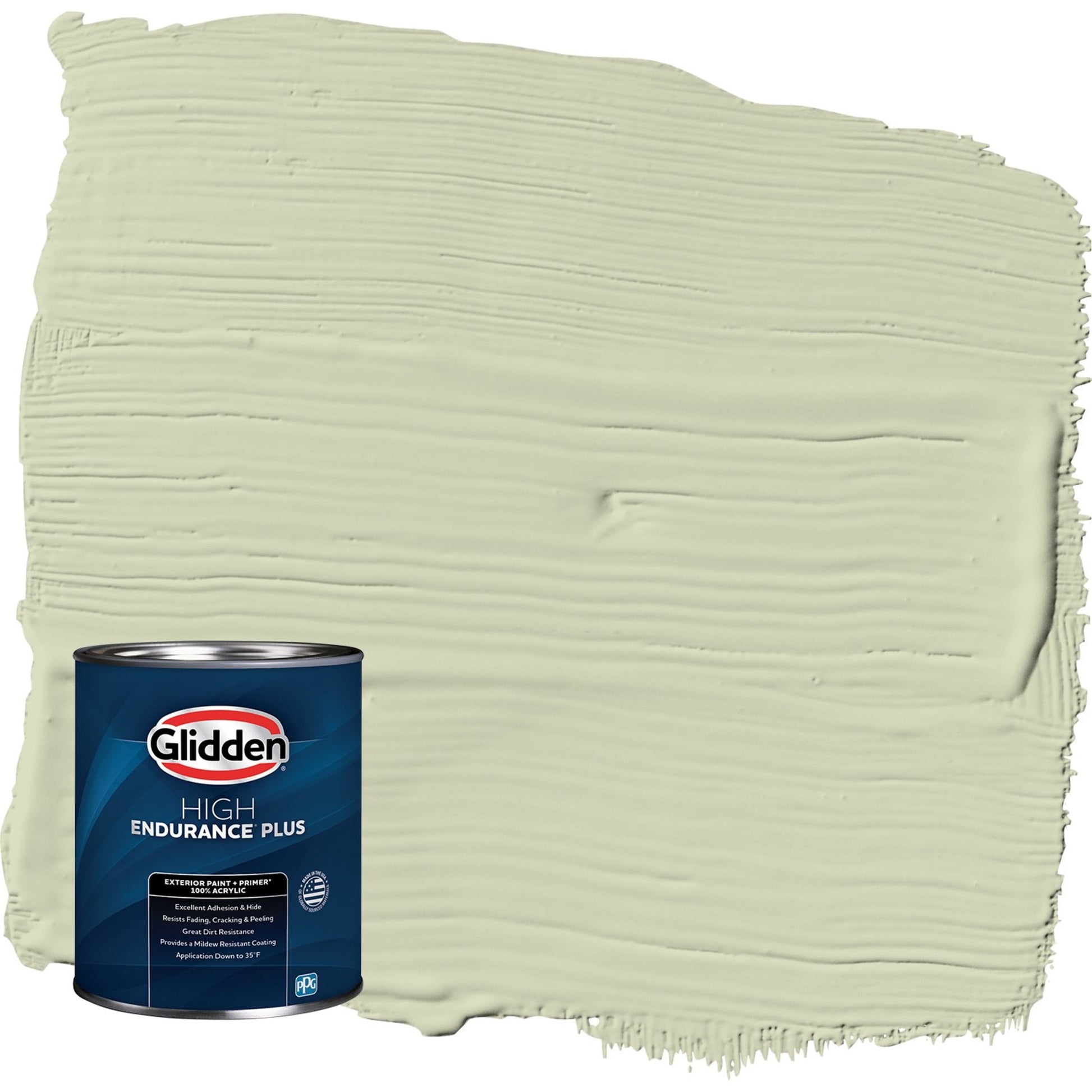 Glidden HEP Pickling Spice / Green Satin Exterior Paint with Primer, 1 Quart