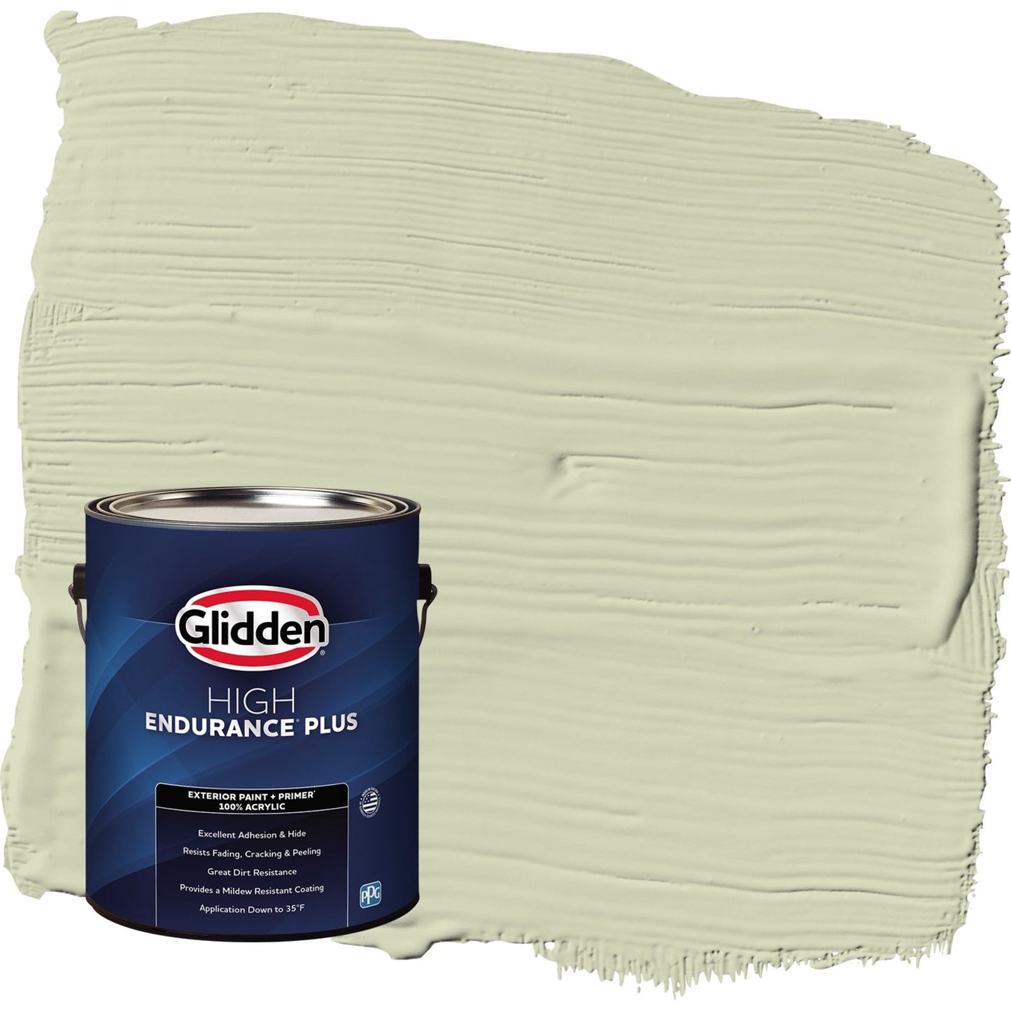 Glidden HEP Pickling Spice / Green Semi-Gloss Exterior Paint with Primer, 1 Gallon