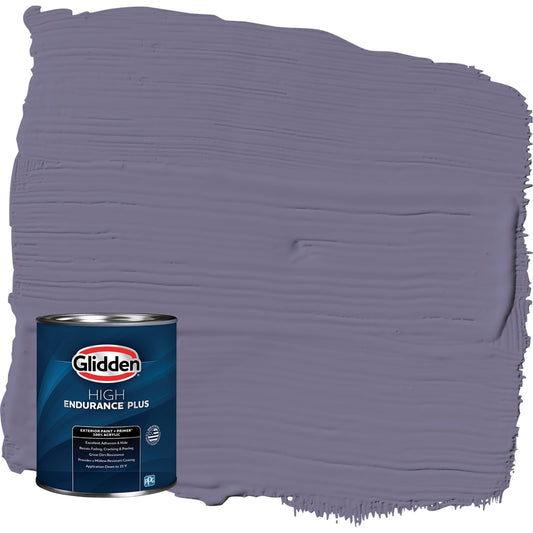Glidden HEP Plum Shade / Purple Satin Exterior Paint with Primer, 1 Quart
