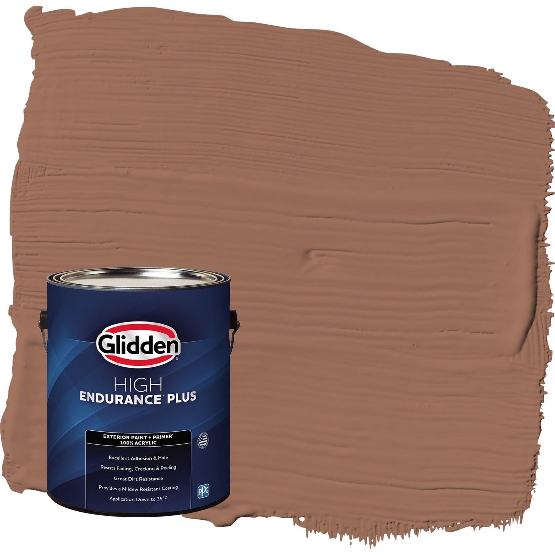 Glidden HEP Prairie Fire / Beige Flat Exterior Paint with Primer, 1 Gallon