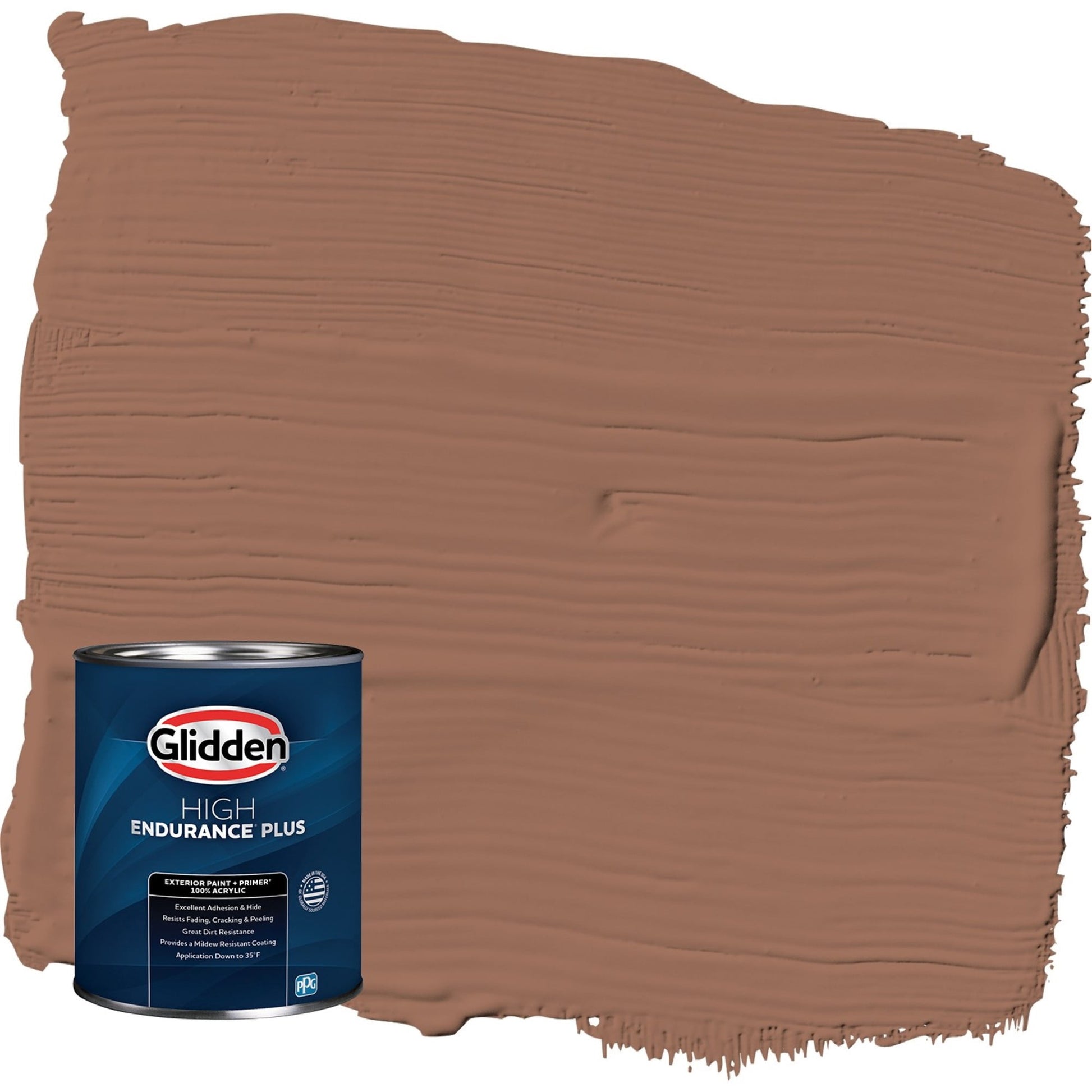 Glidden HEP Prairie Fire / Beige Satin Exterior Paint with Primer, 1 Quart