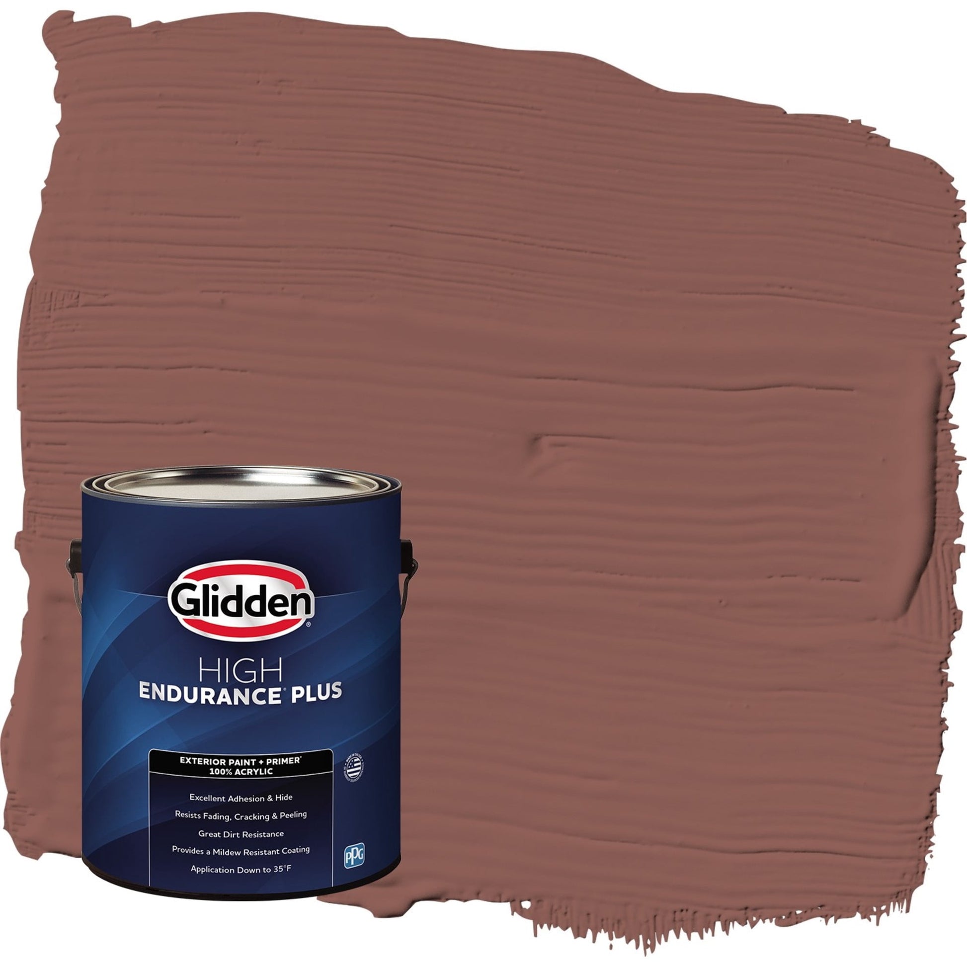 Glidden HEP Raspberry Truffle / Red Semi-Gloss Exterior Paint with Primer, 1 Gallon