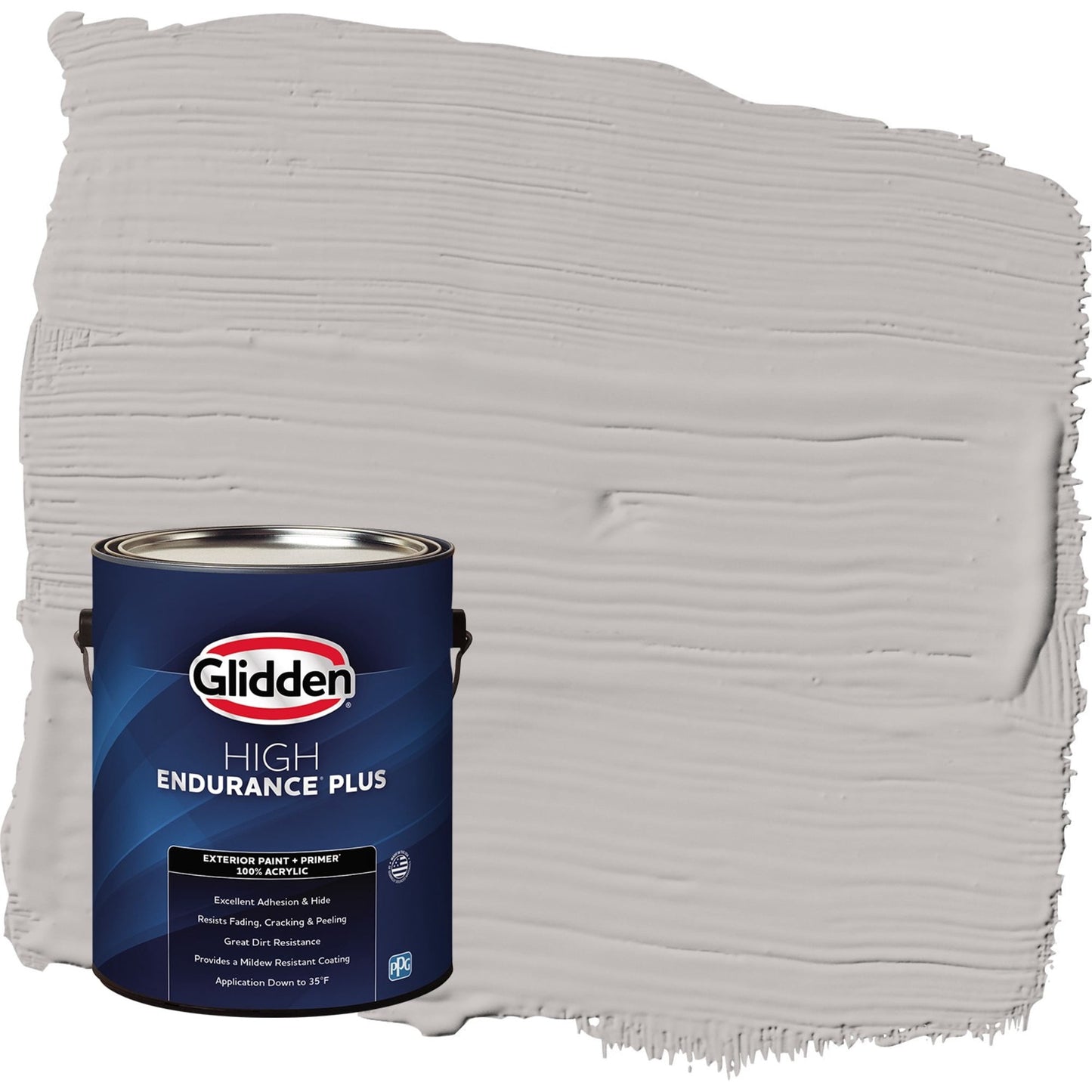 Glidden HEP Gray Shadows / Grey Satin Exterior Paint with Primer, 1 Gallon