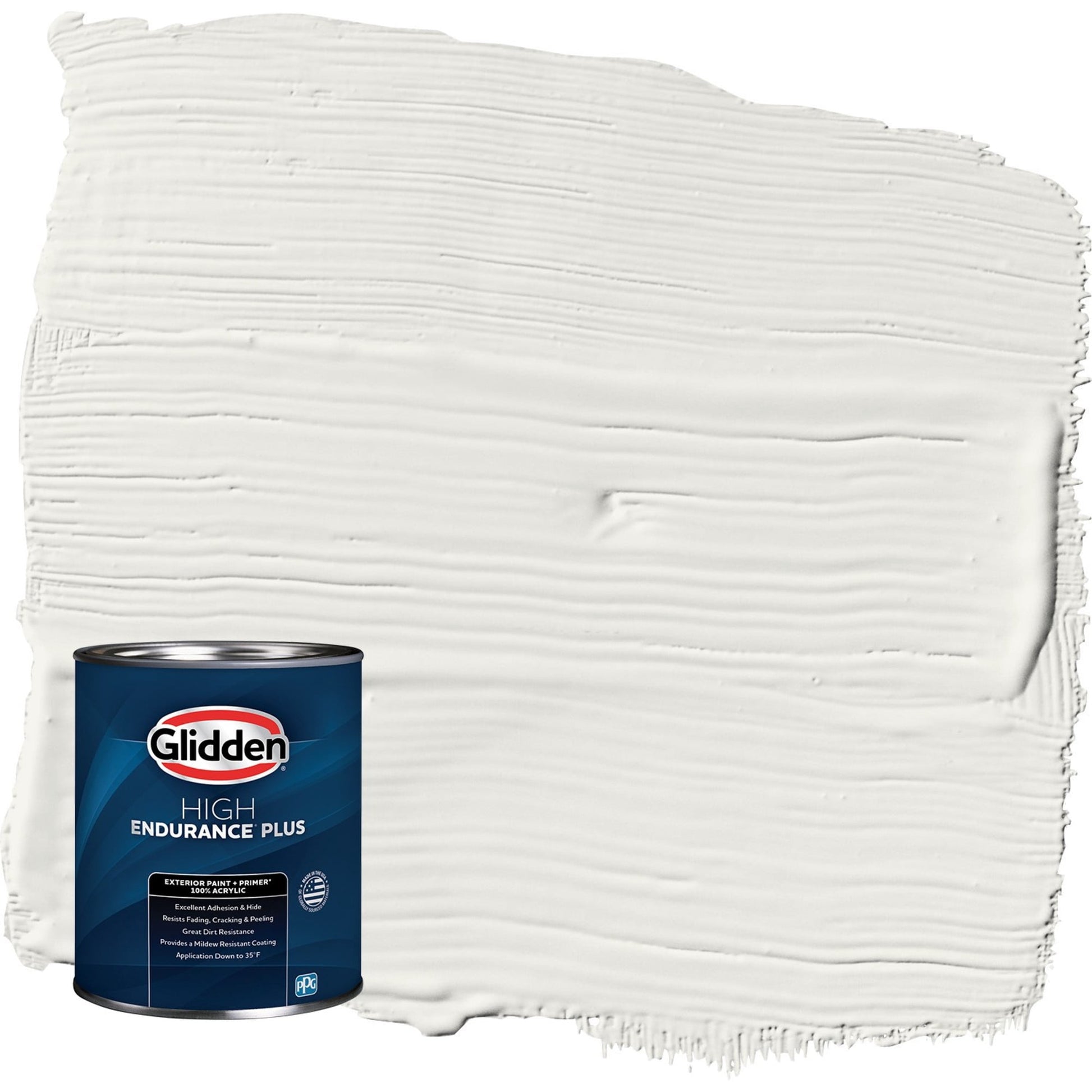 Glidden HEP Willow Springs / White Satin Exterior Paint with Primer, 1 Quart