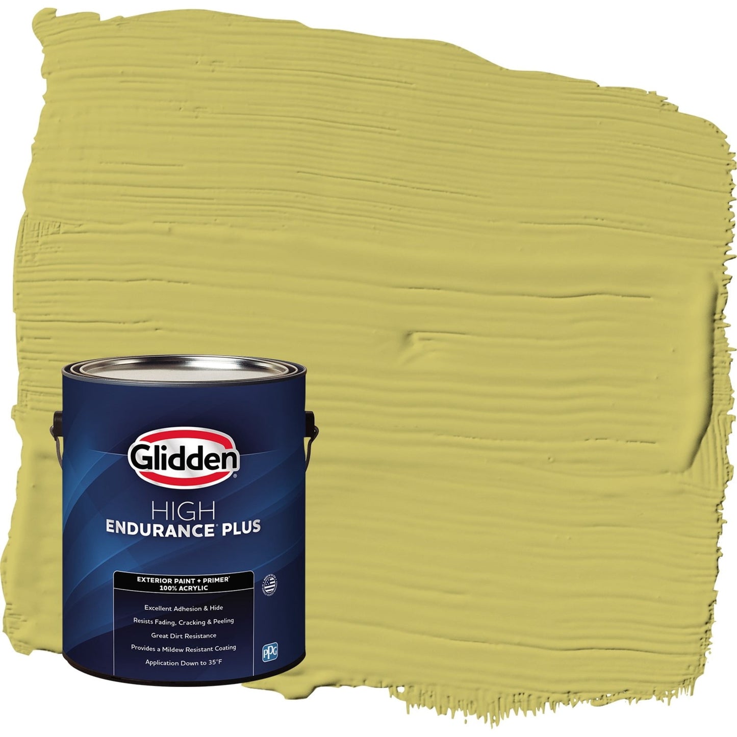 Glidden HEP Secret Safari / Green Semi-Gloss Exterior Paint with Primer, 1 Gallon