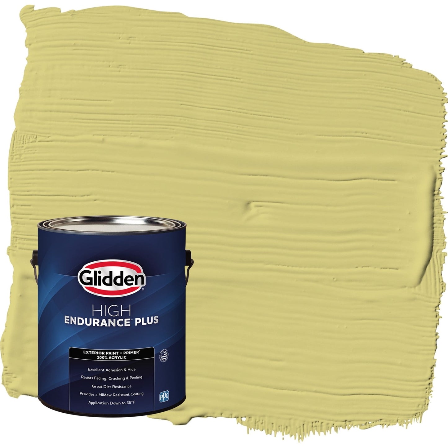 Glidden HEP Serene Scene / Green Satin Exterior Paint with Primer, 1 Gallon