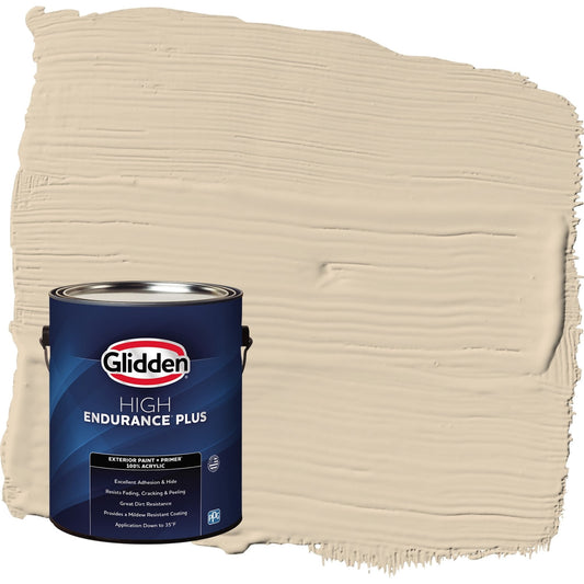 Glidden HEP Seriously Sand / Beige Semi-Gloss Exterior Paint with Primer, 1 Gallon