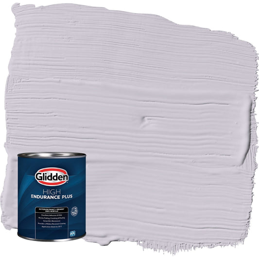 Glidden HEP Silver Chalice / Purple Satin Exterior Paint with Primer, 1 Quart