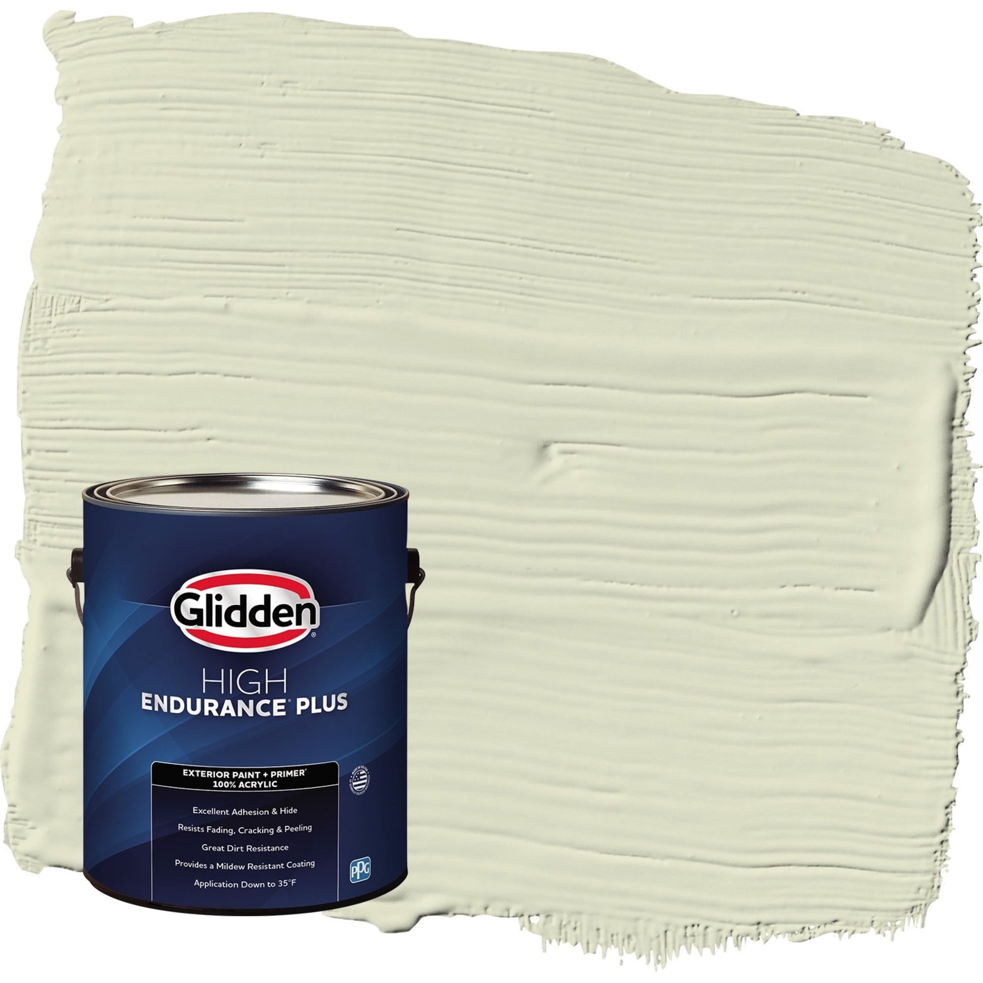 Glidden HEP Slow Dance / Green Semi-Gloss Exterior Paint with Primer, 1 Gallon