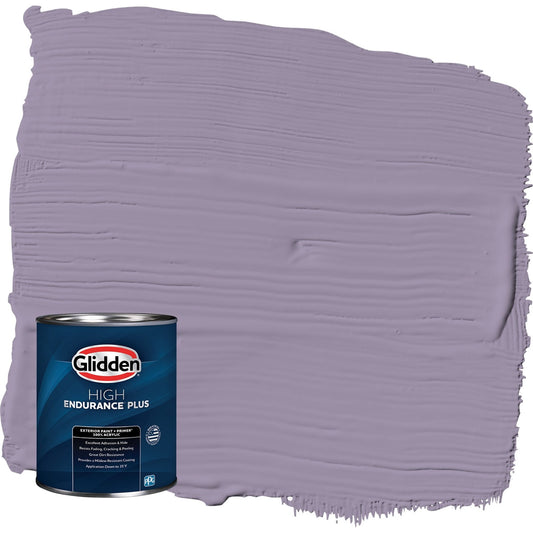 Glidden HEP Smoky Grape / Purple Satin Exterior Paint with Primer, 1 Quart
