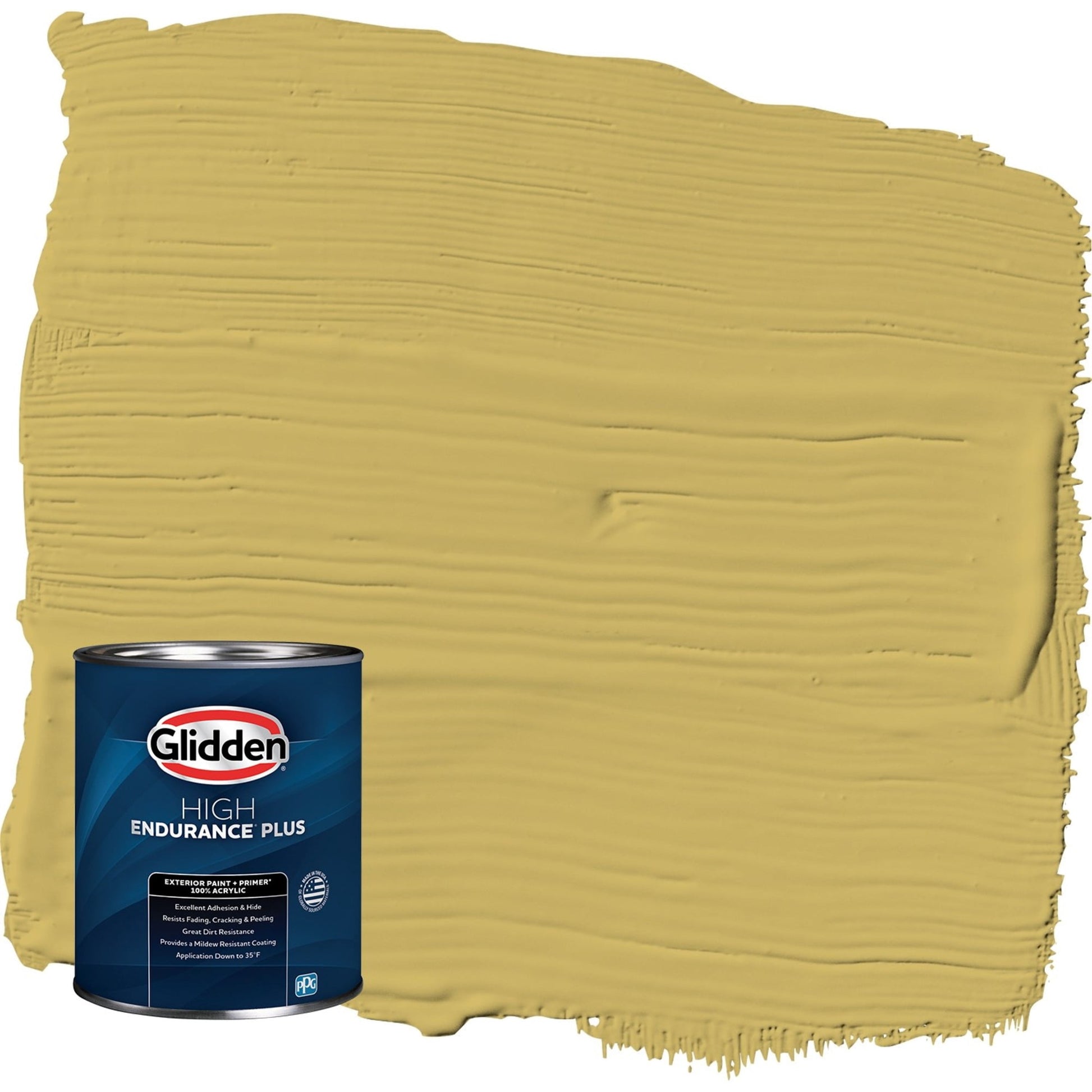 Glidden HEP Split Pea Soup / Green Semi-Gloss Exterior Paint with Primer, 1 Quart