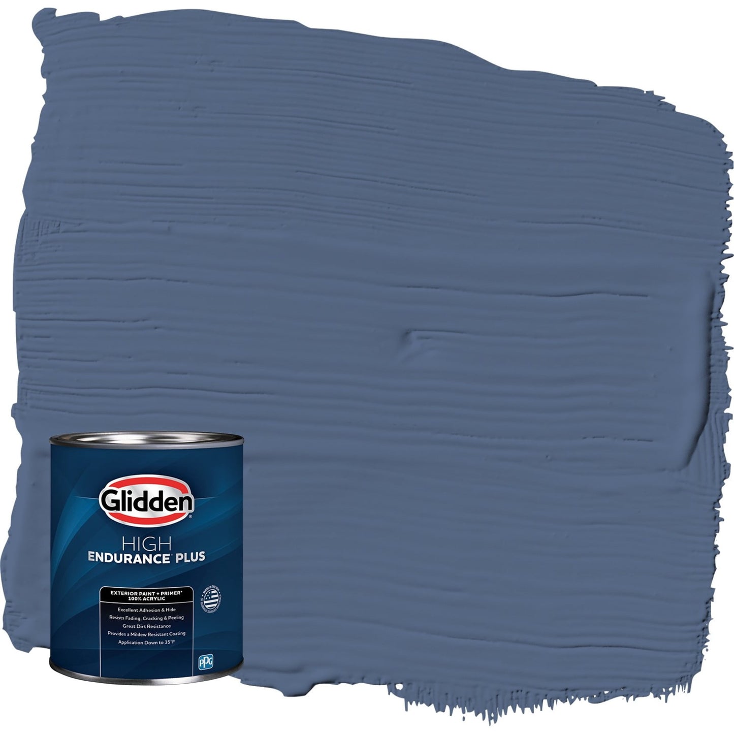 Glidden HEP Stained Glass / Blue Satin Exterior Paint with Primer, 1 Quart