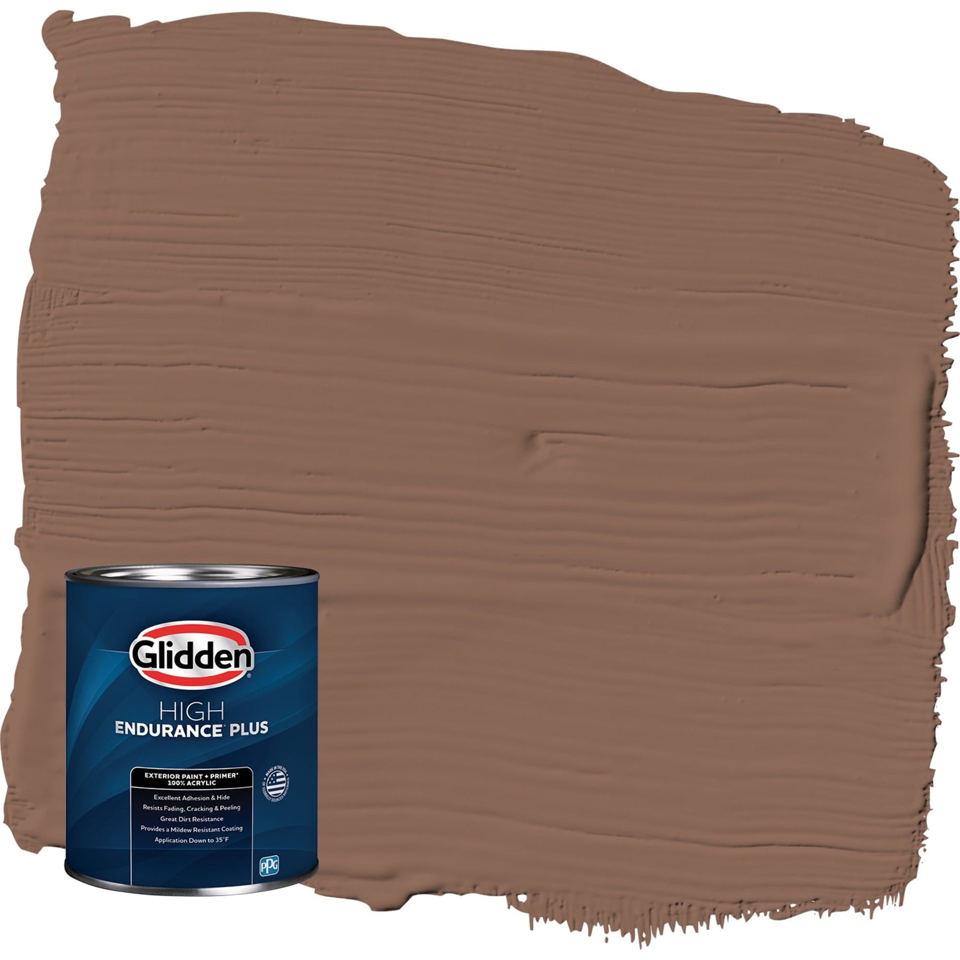 Glidden HEP Suede Leather / Beige Satin Exterior Paint with Primer, 1 Quart