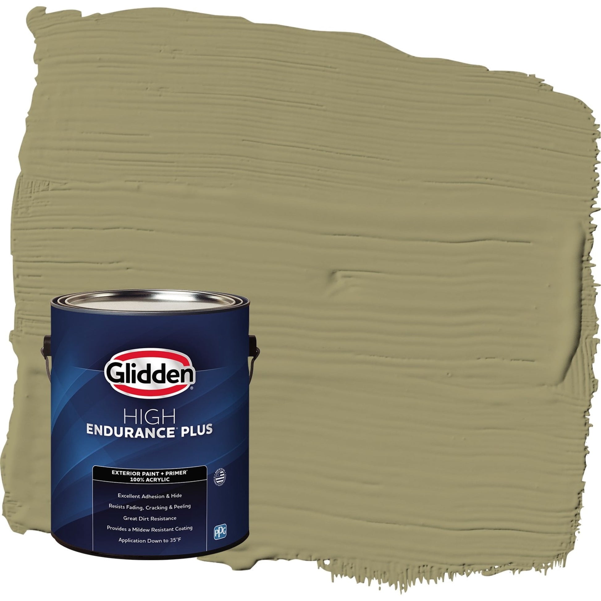 Glidden HEP Sweet Annie / Green Satin Exterior Paint with Primer, 1 Gallon