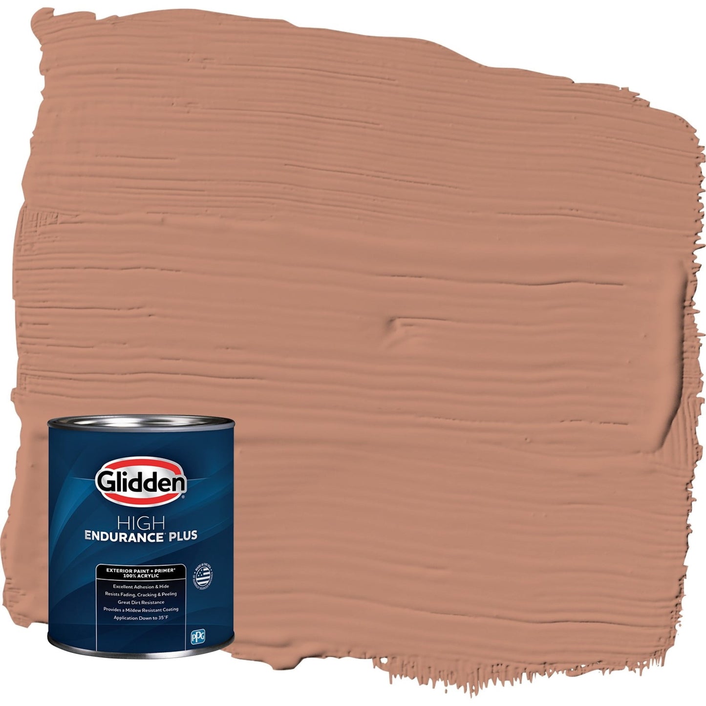 Glidden HEP Terrazzo Tan / Orange Semi-Gloss Exterior Paint with Primer, 1 Quart