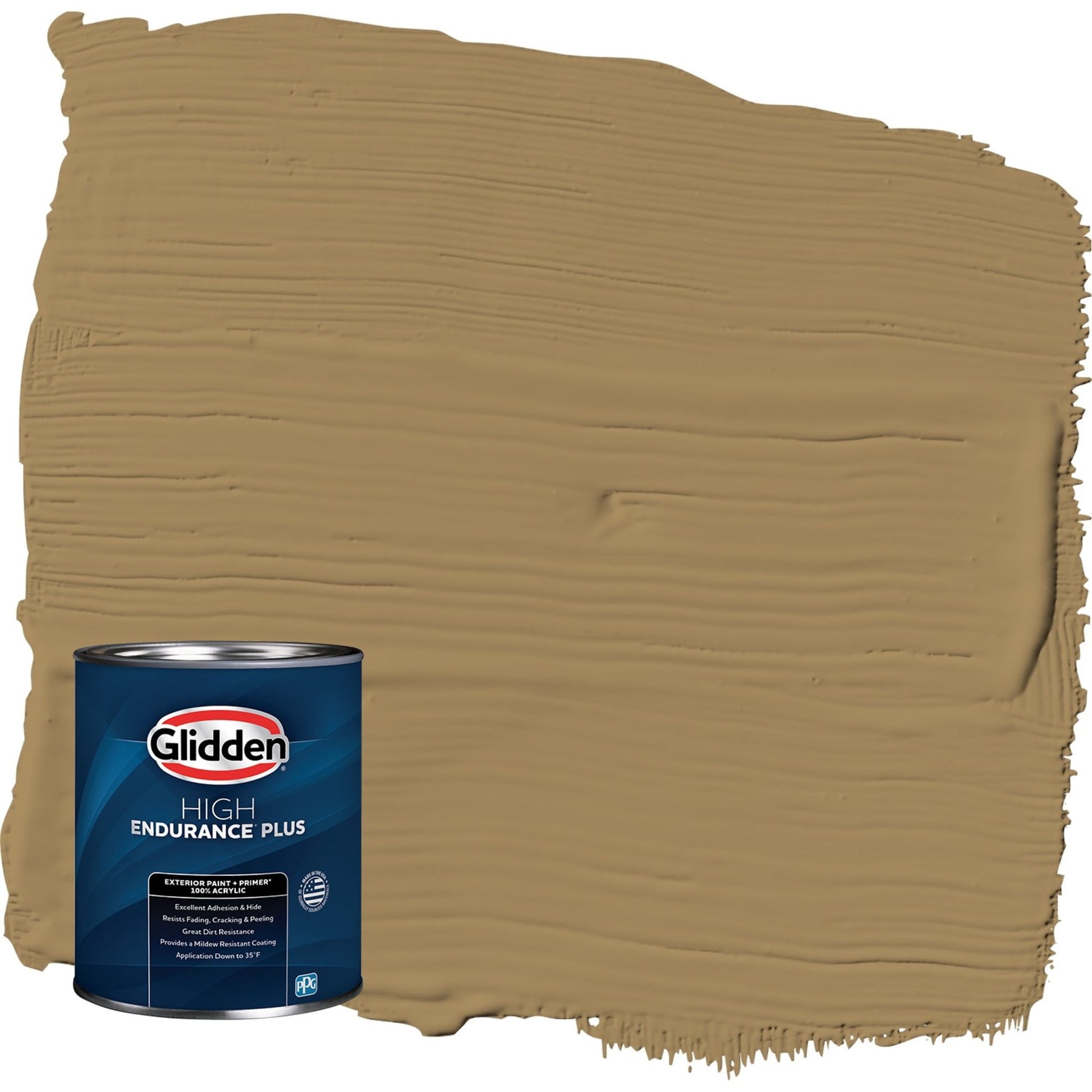 Glidden Haz de Madera de Hepa / Pintura Exterior Satinada MarrÃ³n con ImprimaciÃ³n, 1 Cuarto
