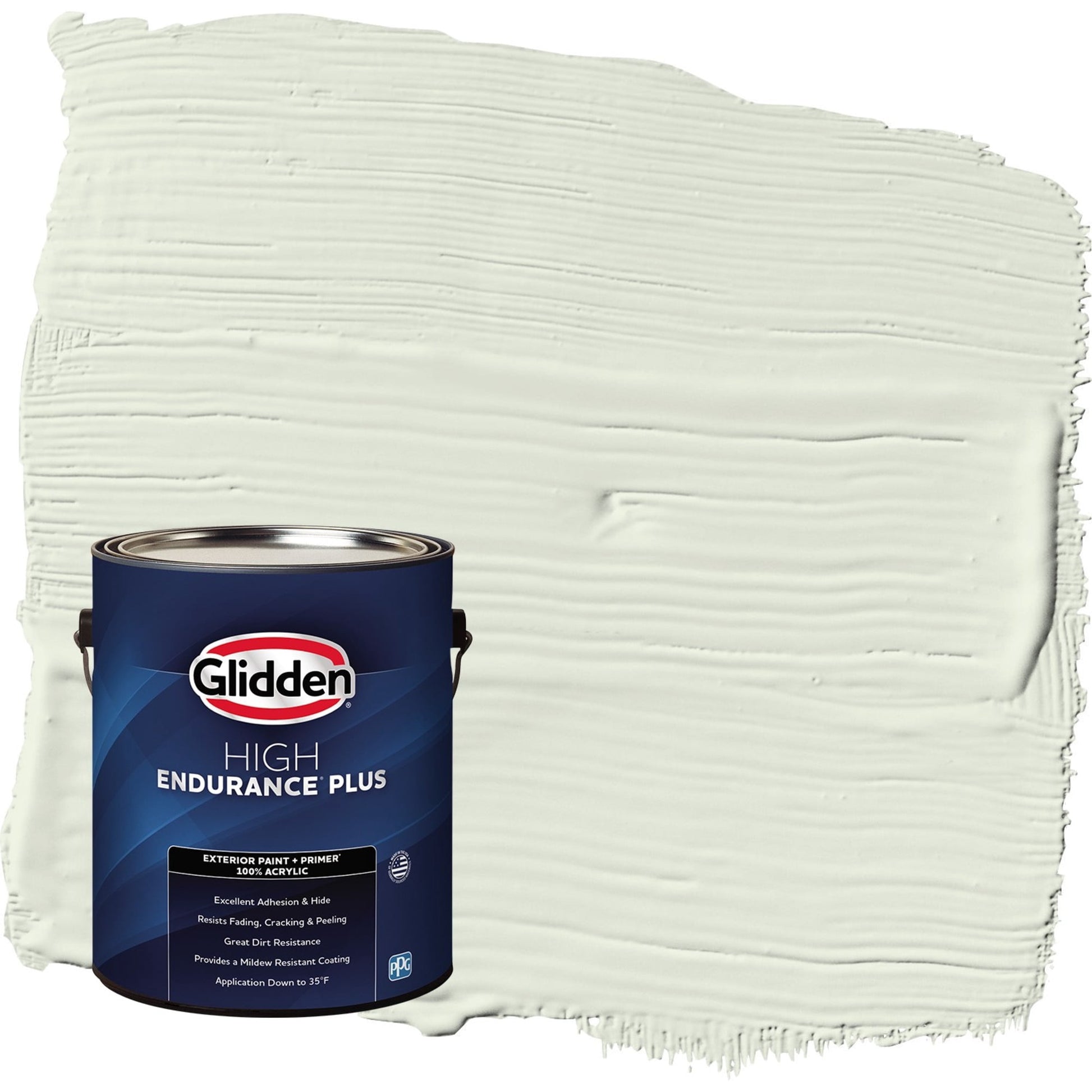 Glidden HEP Touch of Lime / Green Flat Exterior Paint with Primer, 1 Gallon