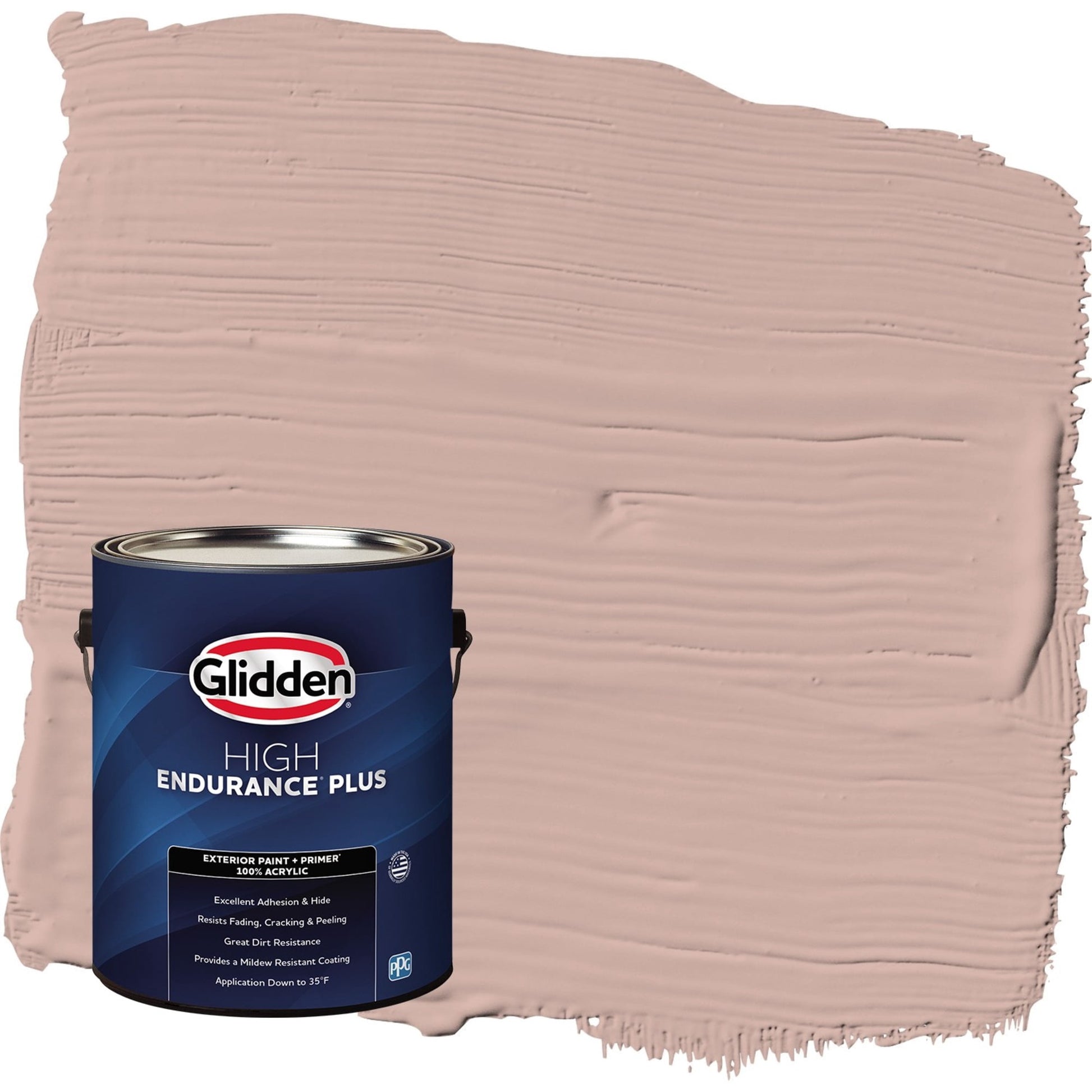 Glidden HEP Velveteen Crush / Pink Flat Exterior Paint with Primer, 1 Gallon