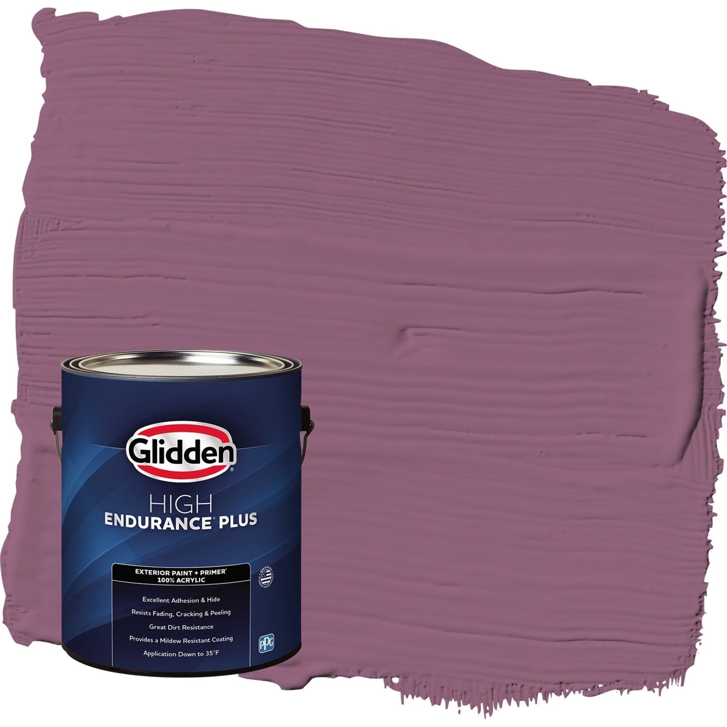 Glidden HEP Victorian Plum / Purple Satin Exterior Paint with Primer, 1 Gallon