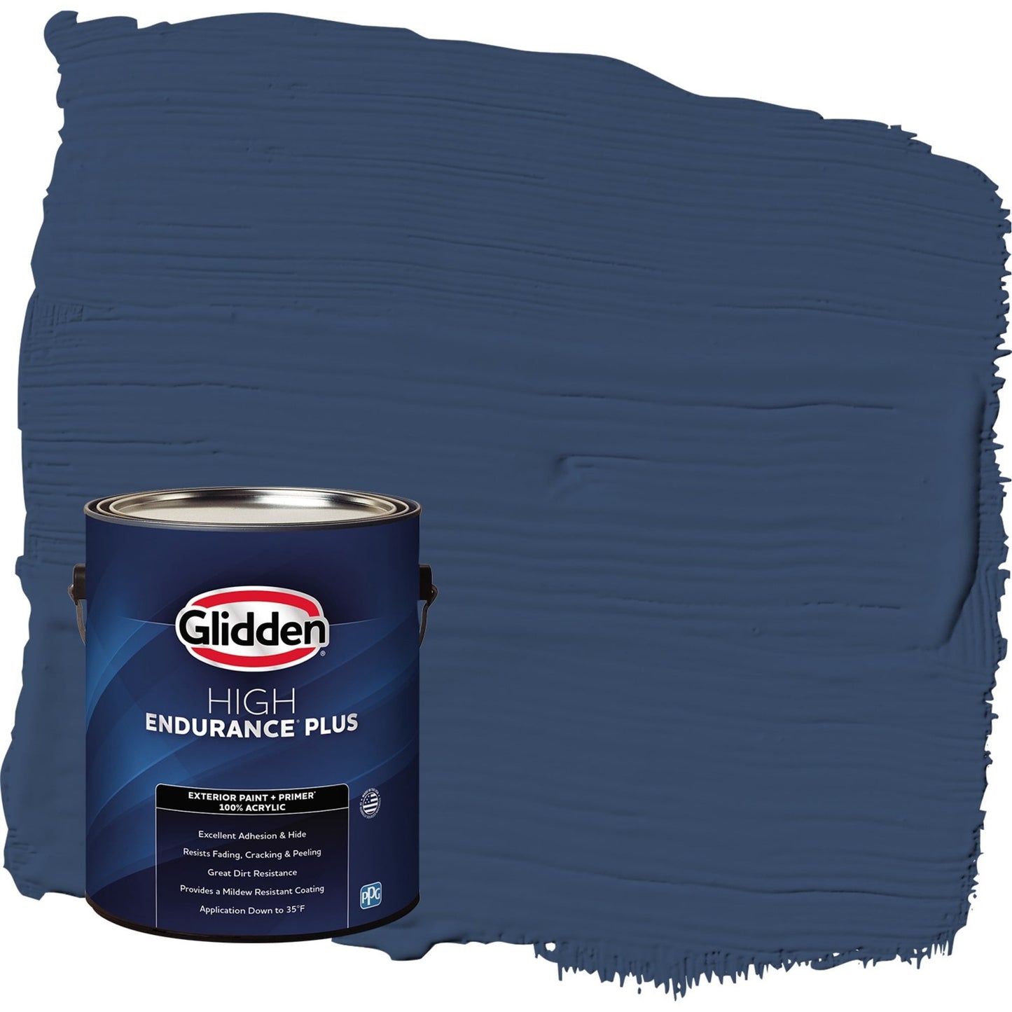 Glidden HEP Annapolis Blue Satin Exterior Paint with Primer, 1 Gallon