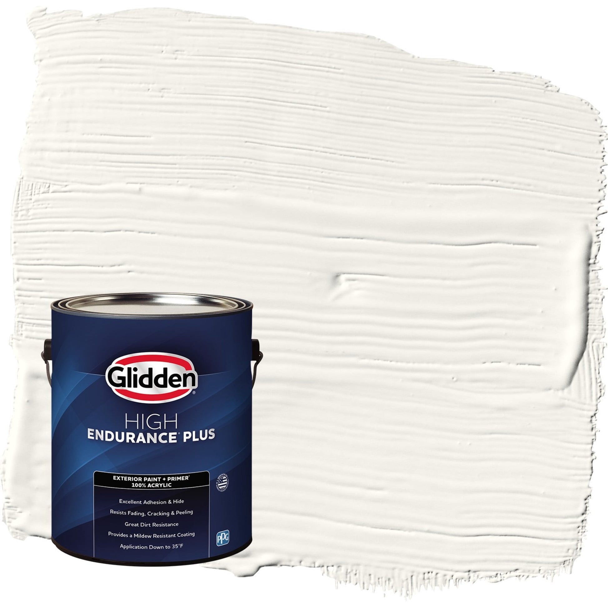 Glidden HEP Cotton Tail / Gray Semi-Gloss Exterior Paint with Primer, 1 Gallon