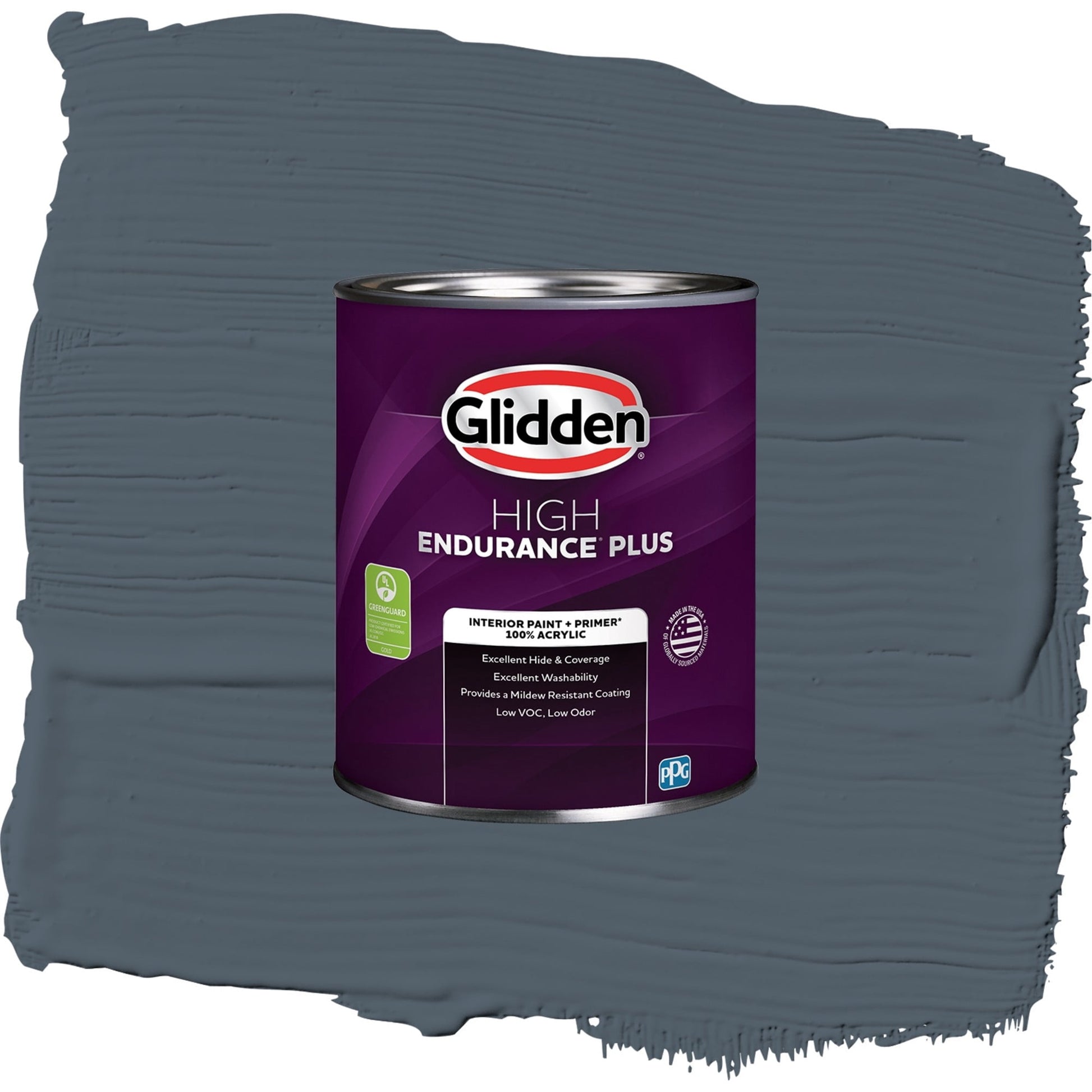 Glidden HEP Goblin / Gray, Eggshell Interior Paint with Primer, 1 Quart