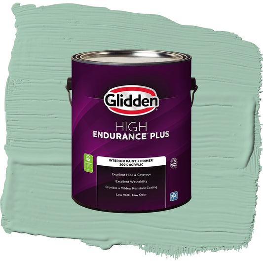 Glidden HEP Green Silk Interior Paint + Primer Semi Gloss , 1 Gallon