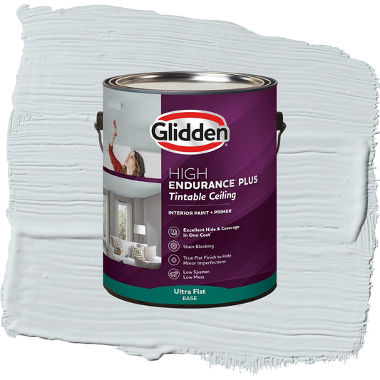 Glidden Glidden HEP Interior Ceiling Paint, Tinsel/Gray, Flat, 1 Gallon