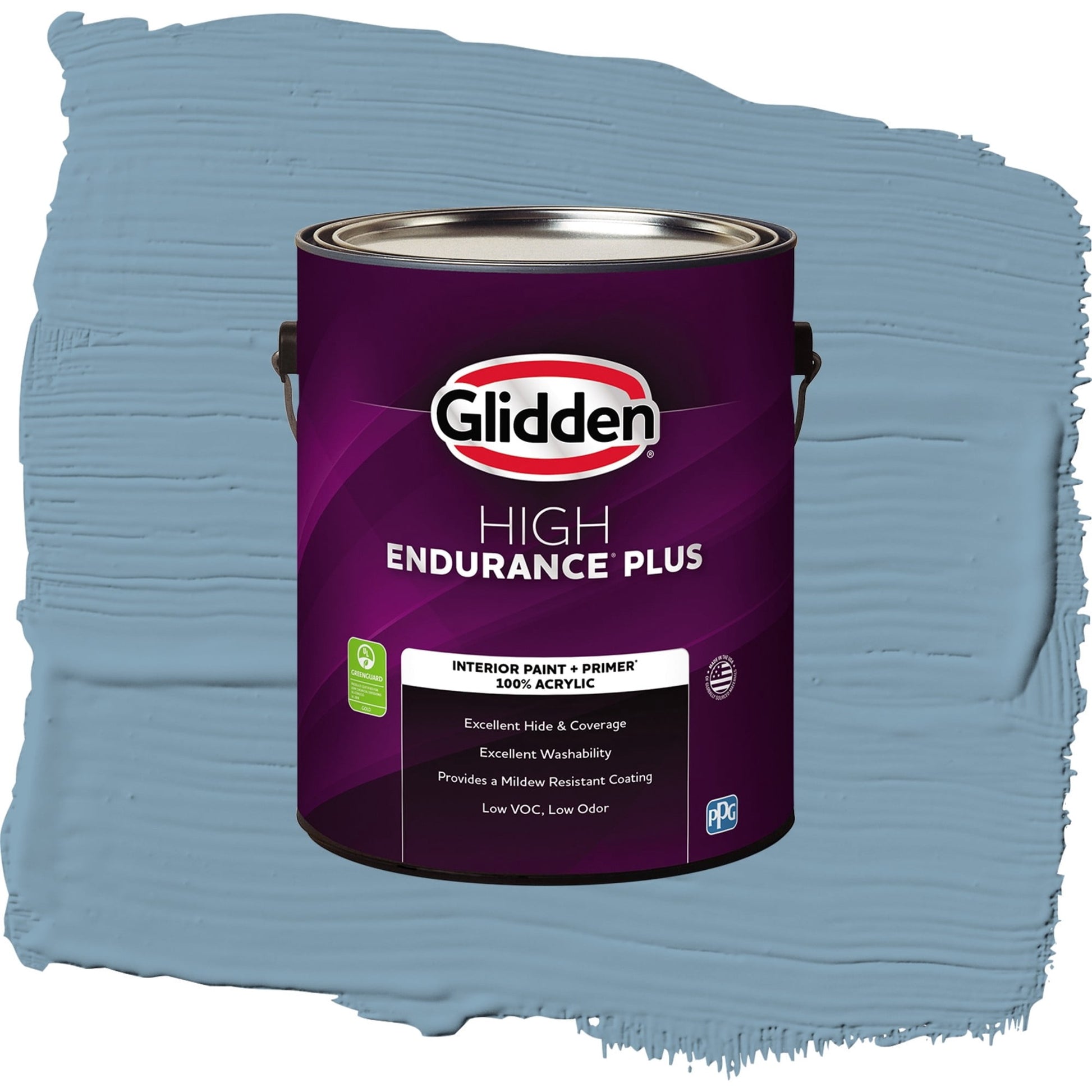 Glidden HEP Americana / Blue, Semi-Gloss Interior Paint with Primer, 1 Gallon