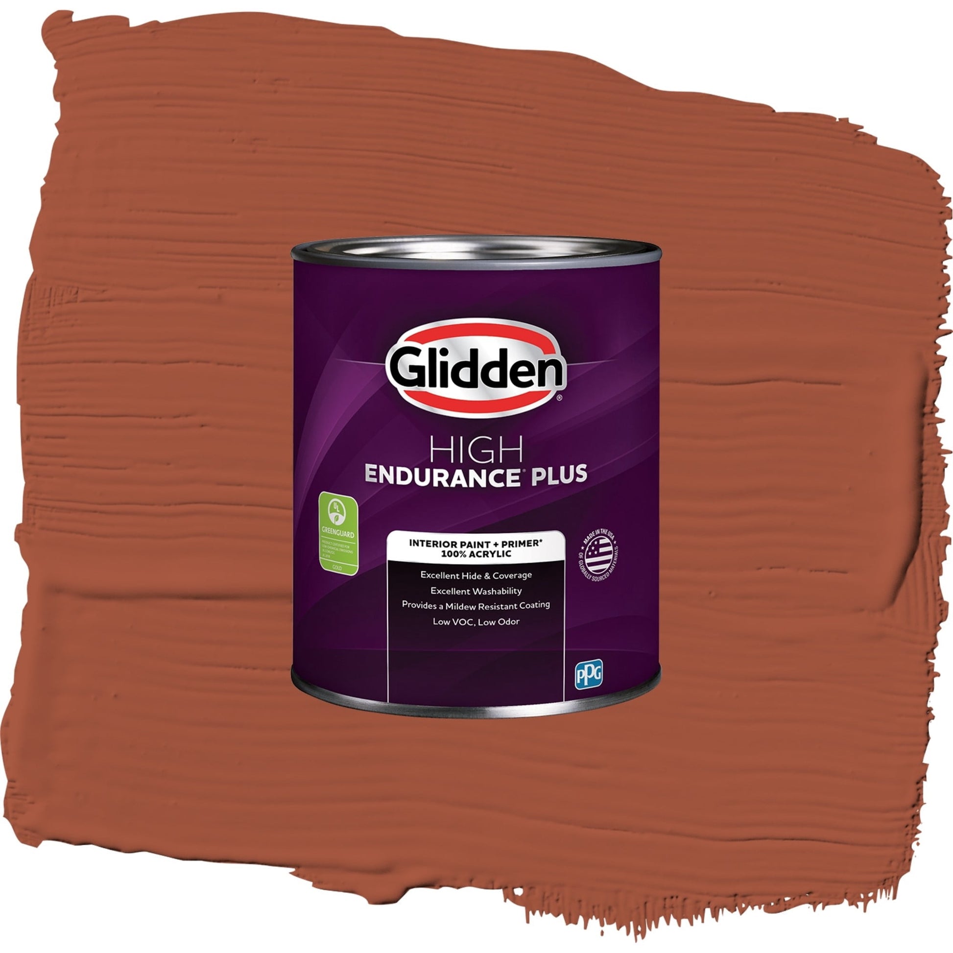 Glidden HEP Ancient Copper / Orange, Semi-Gloss Interior Paint with Primer, 1 Quart