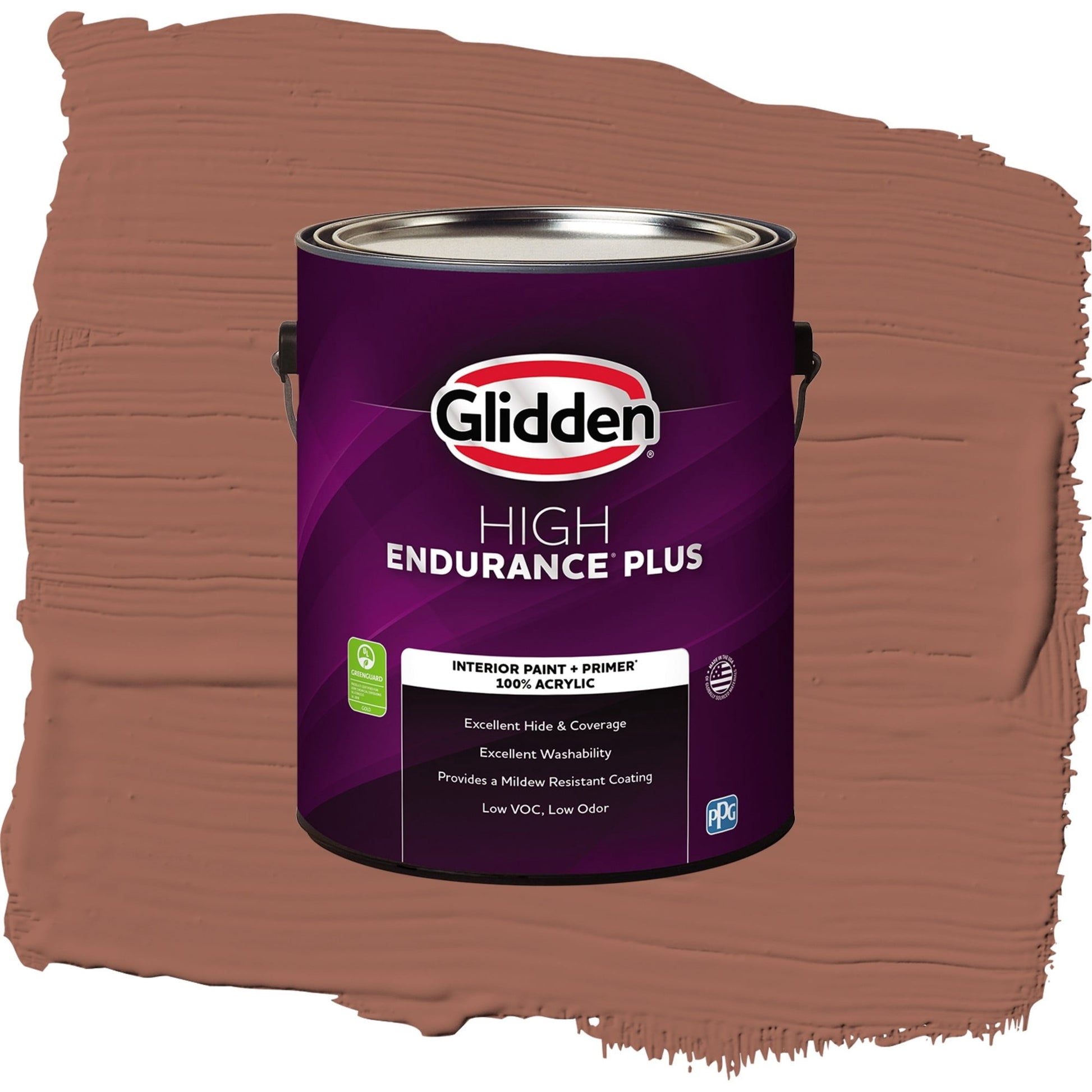 Glidden HEP Apple Brown Betty / Orange, Eggshell Interior Paint with Primer, 1 Gallon