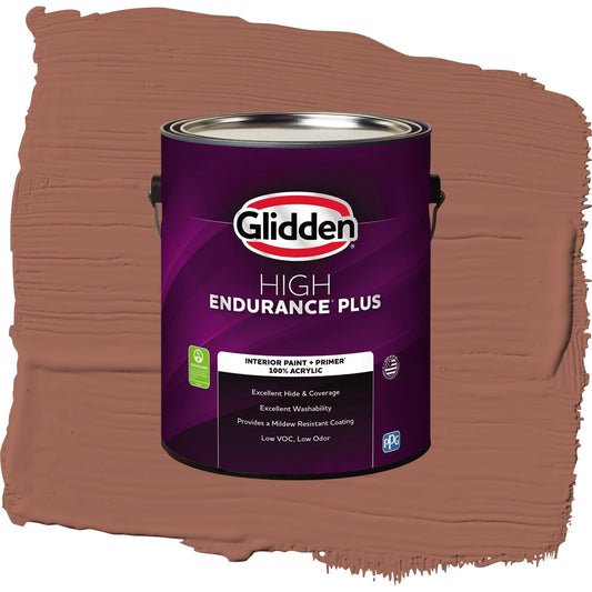 Glidden HEP Apple Brown Betty / Orange, Eggshell Interior Paint with Primer, 1 Gallon