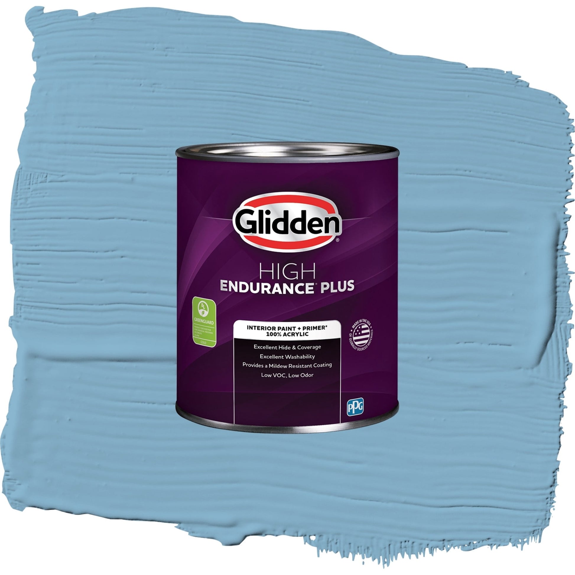 Glidden HEP Arabella / Blue, Eggshell Interior Paint with Primer, 1 Quart