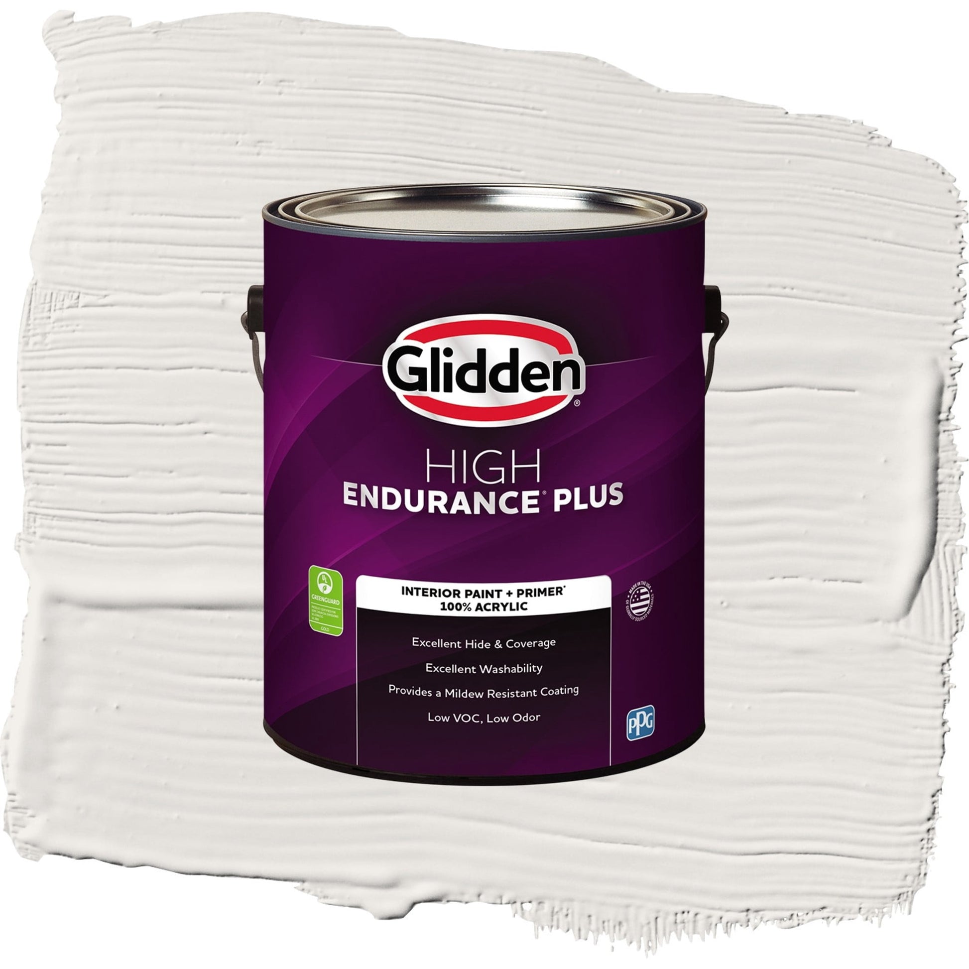 Glidden HEP Arctic Cotton / White Flat Interior Paint with Primer, 1 Gallon