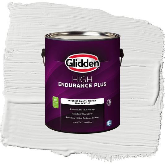Glidden HEP Aria / White Flat Interior Paint with Primer, 1 Gallon