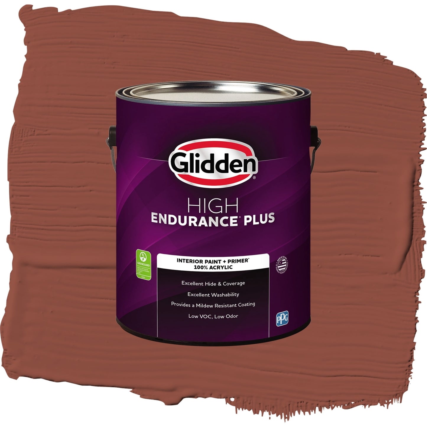 Glidden HEP Baked Bean / Red, Semi-Gloss Interior Paint with Primer, 1 Gallon