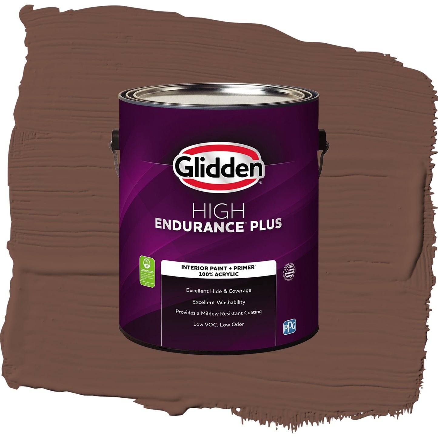 Glidden HEP Bigfoot / Brown, Eggshell Interior Paint with Primer, 1 Gallon