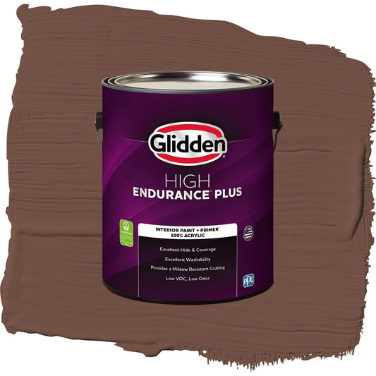 Glidden HEP Bigfoot / Brown, Semi-Gloss Interior Paint with Primer, 1 Gallon