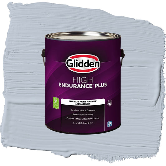 Glidden HEP Blue Dolphin / Blue, Flat Interior Paint with Primer, 1 Gallon