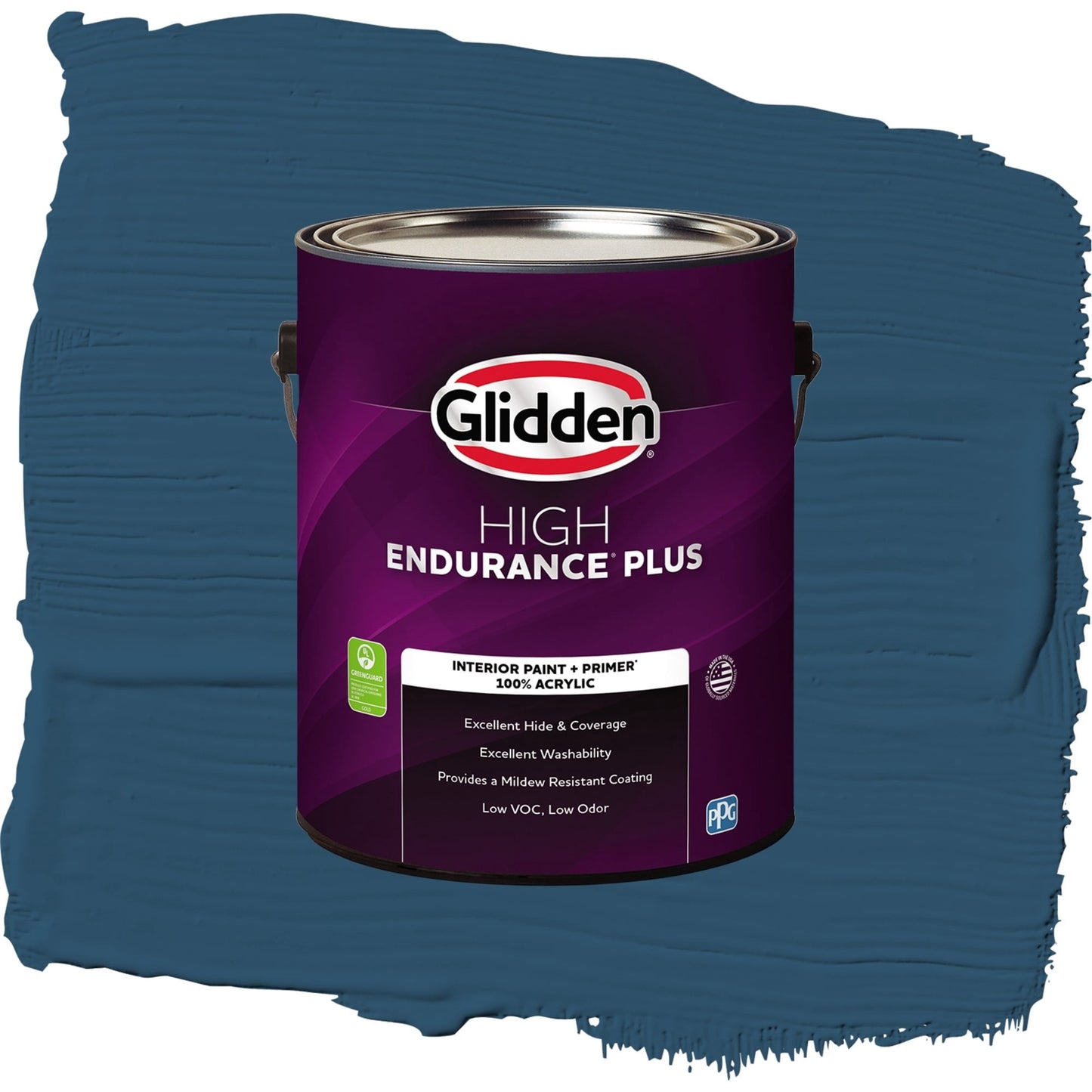 Glidden HEP Blue Lava / Blue, Eggshell Interior Paint with Primer, 1 Gallon