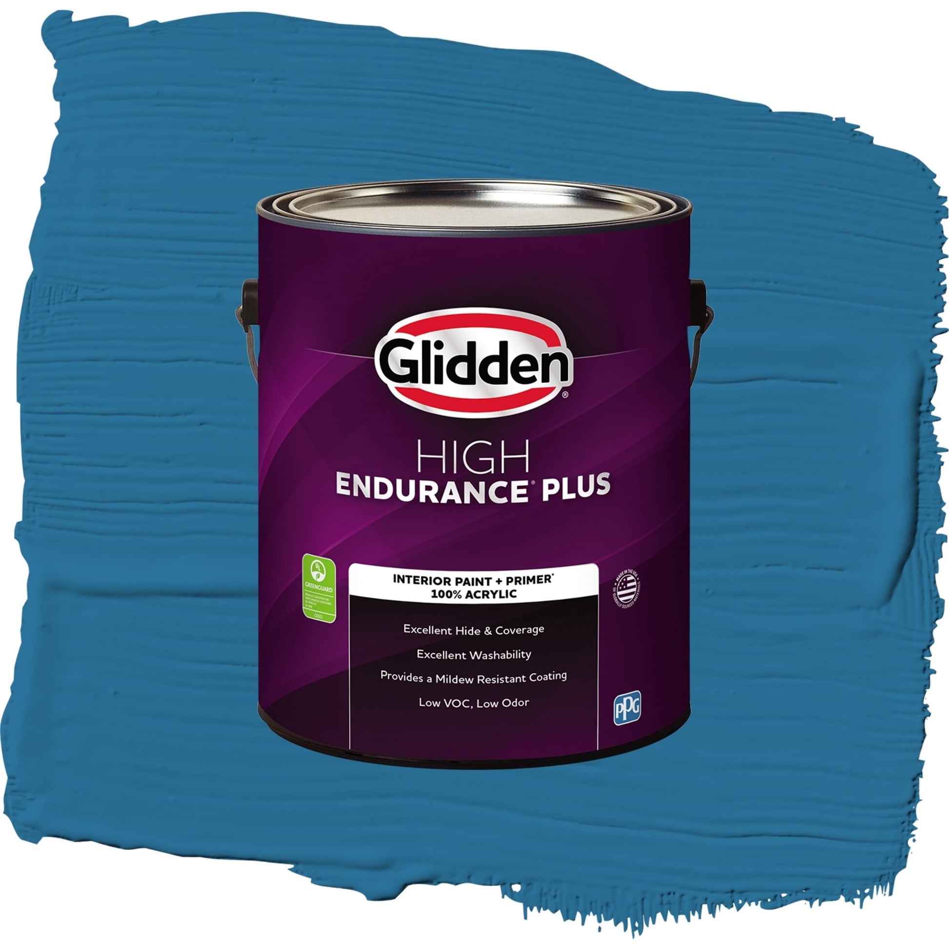 Glidden HEP Blue Oasis / Blue, Eggshell Interior Paint with Primer, 1 Gallon