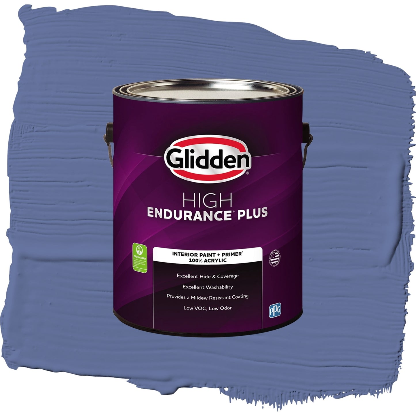 Glidden HEP Blueberry Patch / Blue, Semi-Gloss Interior Paint with Primer, 1 Gallon
