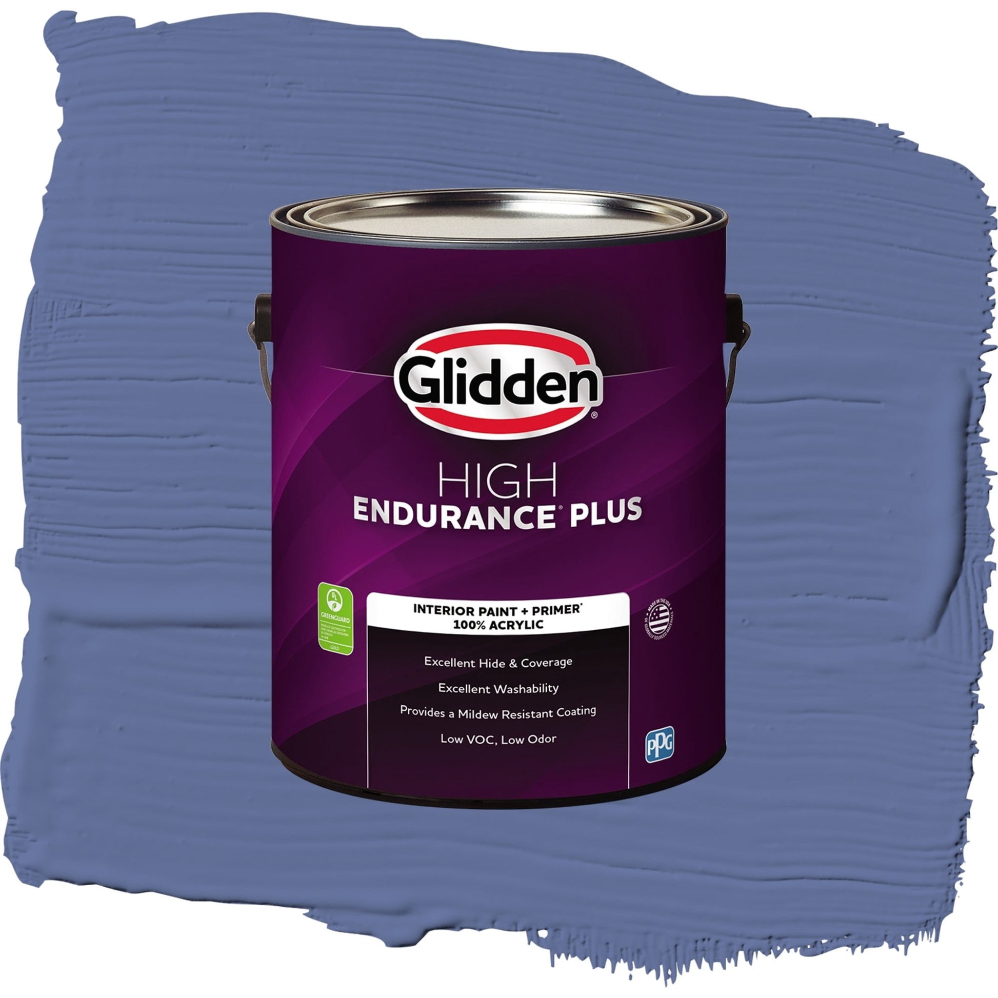 Glidden HEP Blueberry Patch / Blue, Semi-Gloss Interior Paint with Primer, 1 Gallon
